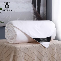 LILYSILK Silk Comforter for Summer With Cotton Cover Pure 100% Silk Natural Quilt Luxury King Size Hometexile Free Shipping