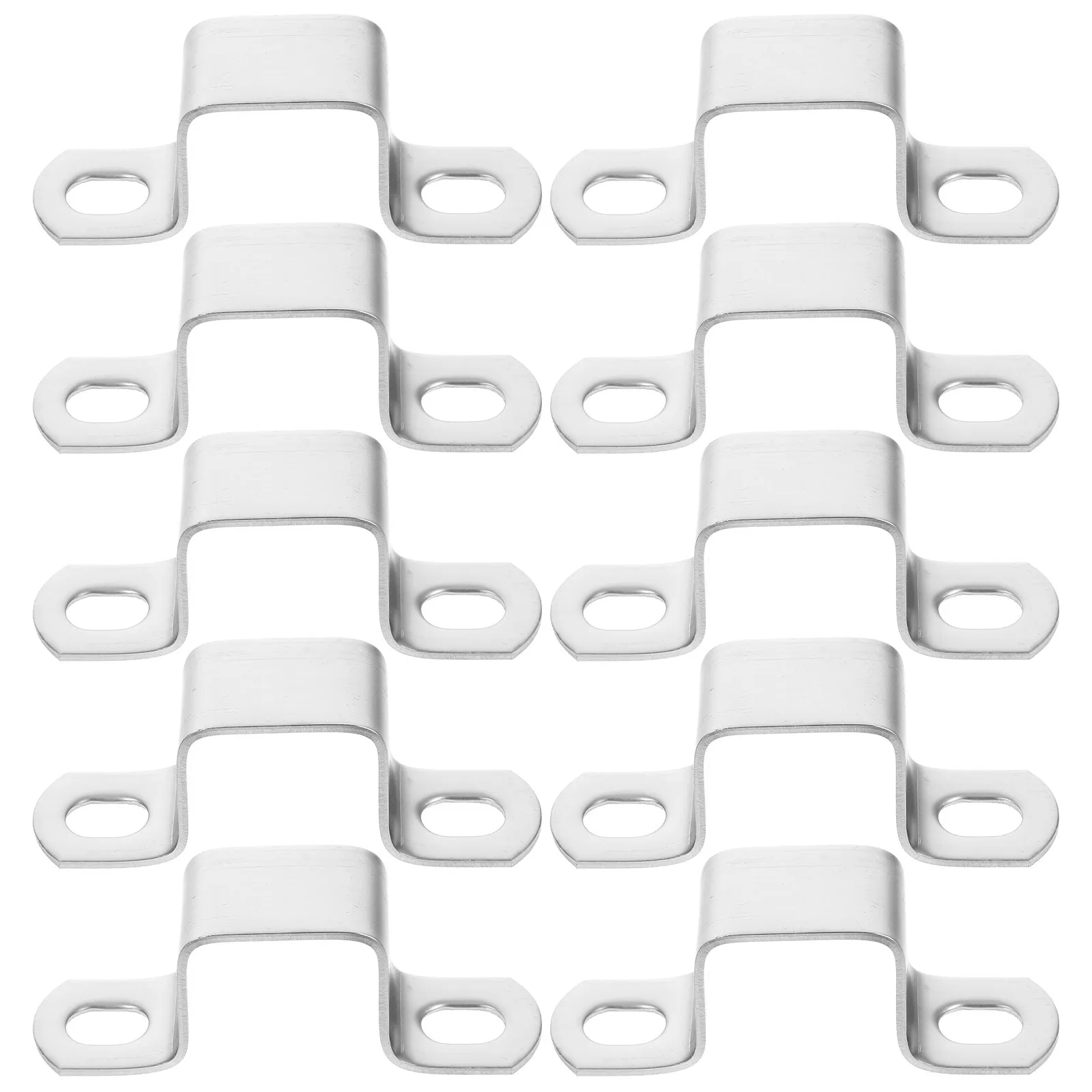 10Pcs Stainless Steel 304 Square Tube Strap Clamps Quick Install Square Pipe Buckle Horseback Saddle Clamp Bracket Pipe Clip U