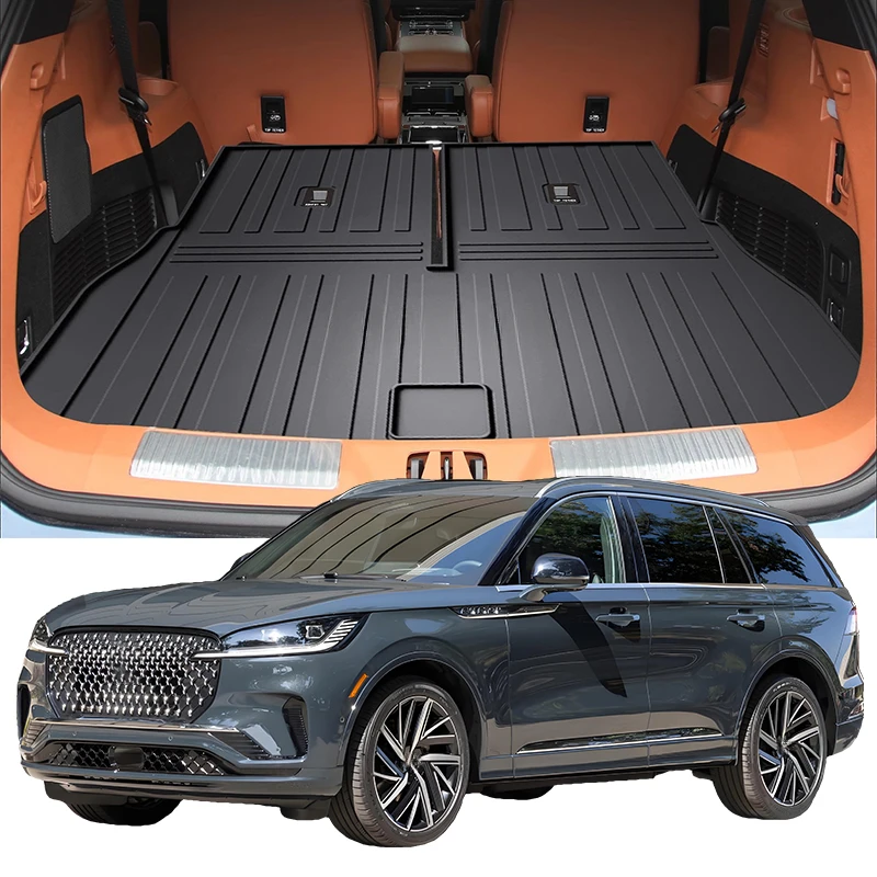 Upgrade TPE Car Rear Trunk Mats Storage Pads Cargo Tray Dustproof Waterproof Protecion Cushion For LINCOLN AVIATOR 2020-2024