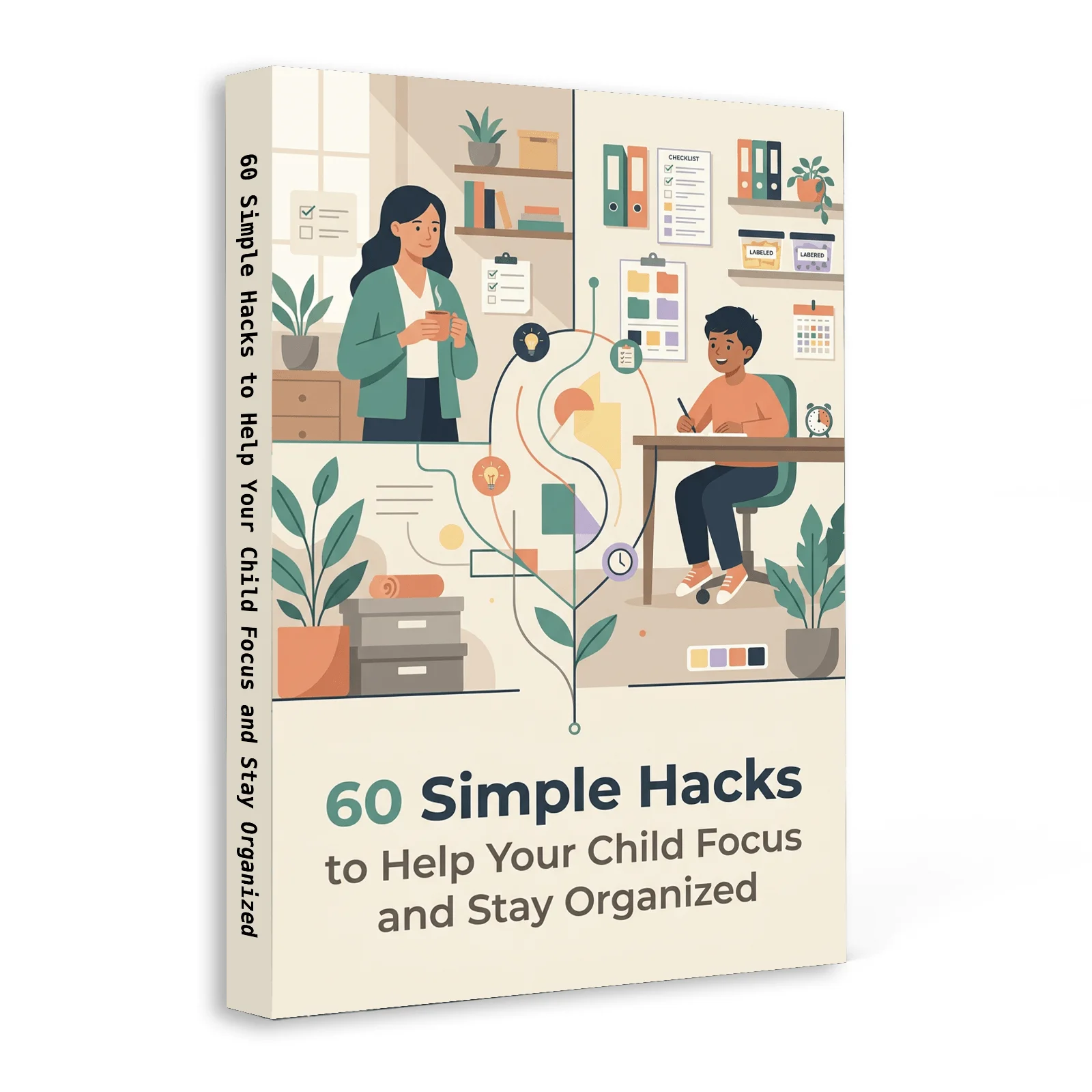 60 Simple Hacks to Help Your Child Focus and Stay Organized, Practical Productivity and Study Skills Guide for Children