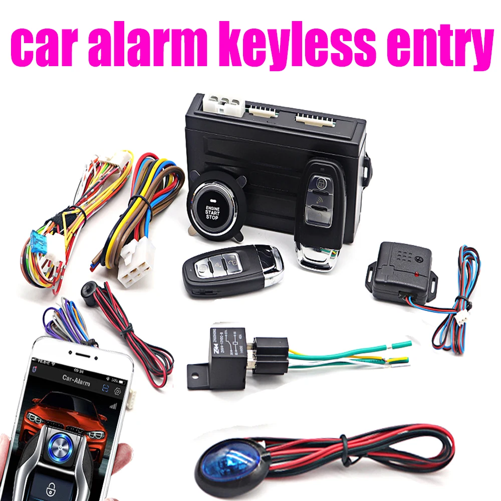

Keyless Entry Car Slarm Keyless Entry One-button Start Modified Remote Start Mobile Phone Remote Control
