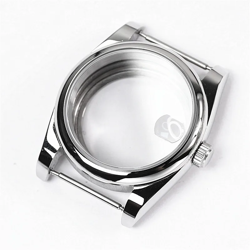 36mm 39mm Polished Design Rounded Edge Sapphire Crystal 316 Steel Waterproof Watch Case For Nh35a Nh36 NH34 Movement Skx007 MODs