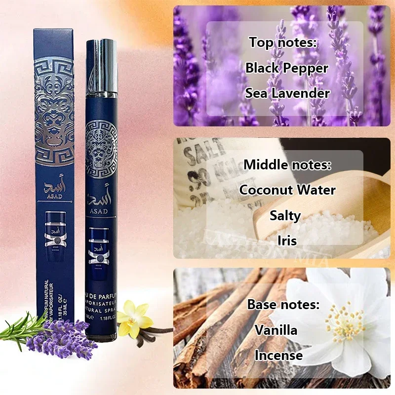 35ml Arabian Perfumes Lasting Fragrance Women Men\'s Perfume Spray Floral Scent Eau De Parfum Cologne Small Test Tube Gift