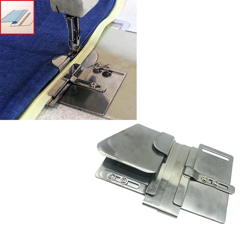 Upper Zipper Hemming Attachment For Industrial Sewing Machine  Installation Positioner  Accessorie Lap Seam Folder