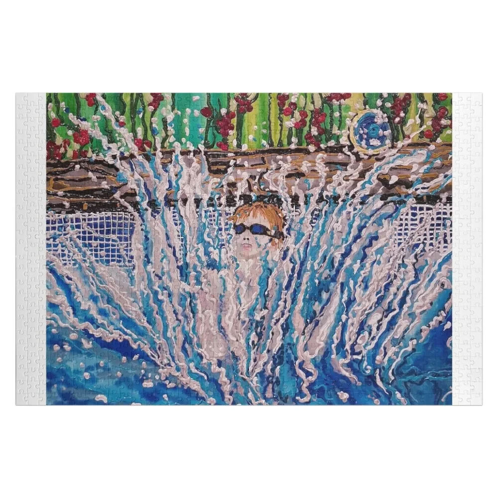 

[Trending Design] Swim Jigsaw Puzzle For Children Personalized Name Personalized Child Gift Woods For Adults Puzzle