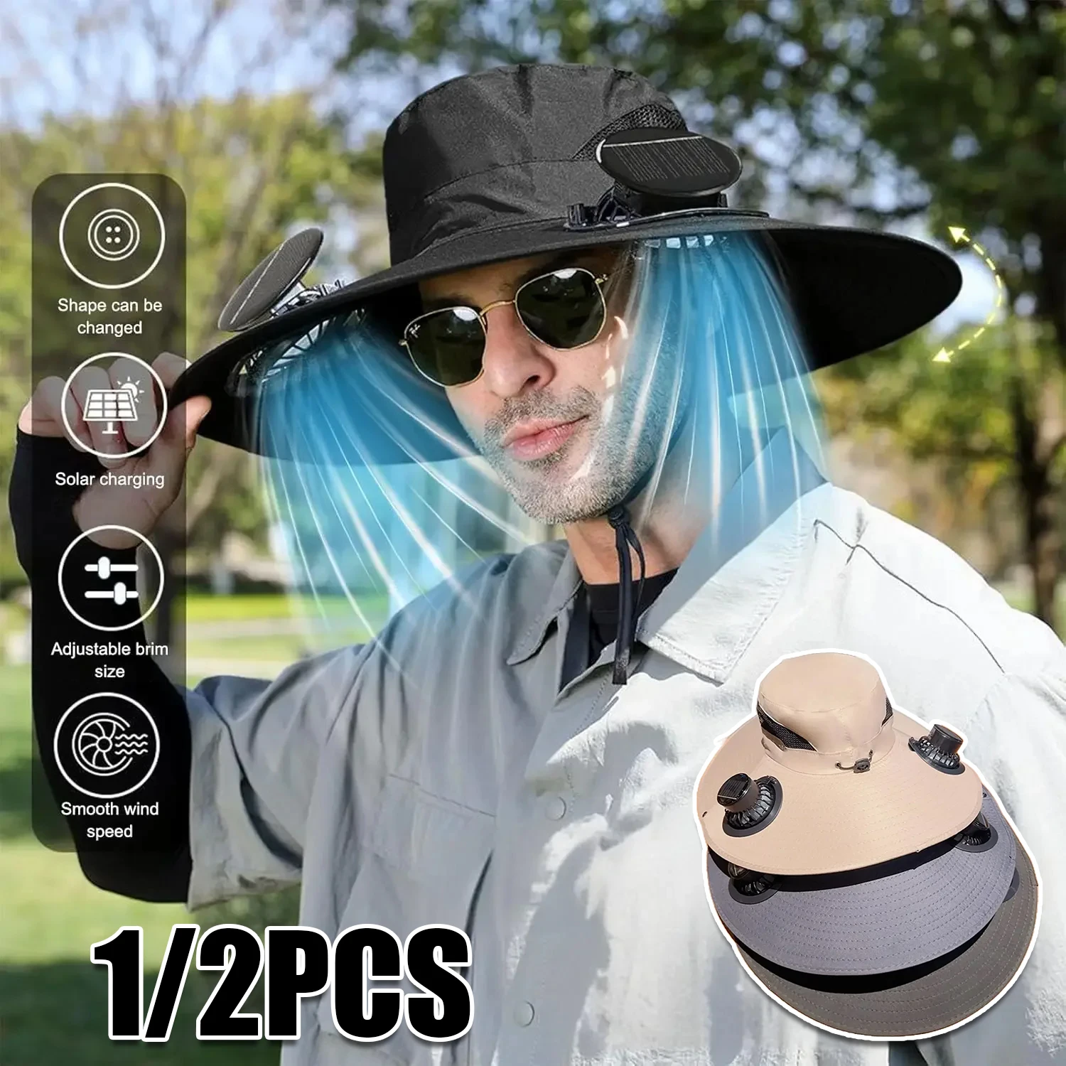 Solar Fan Cap Outdo…