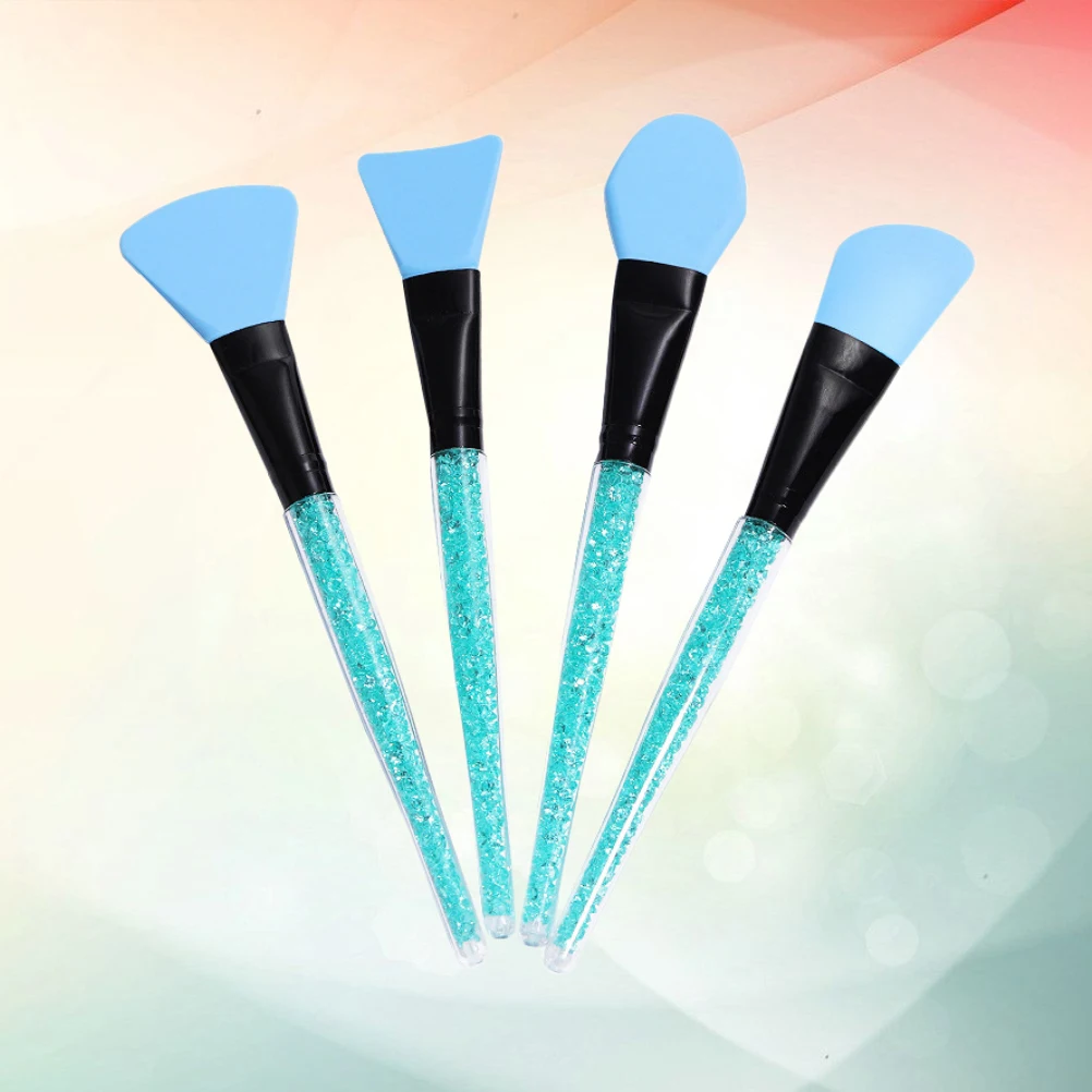 

Silicone Handle Facial Mask Makeup Pearlescent Blue Fashion Face Skincare Beauty Tool Mud Mixing Cream Silicone Makeup Brush