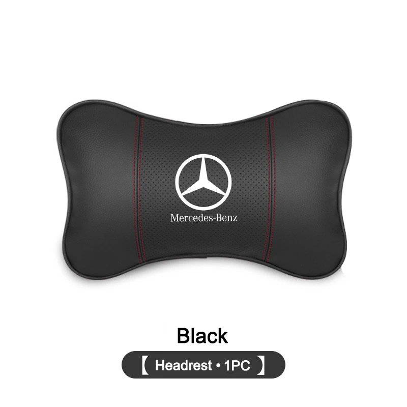 

Car Leather Headrest Neck Pillow Interior Decoration For Mercedes Benz CLK GLC W212 C200 C300 W203 W204 W205 W169 W176 Accessory
