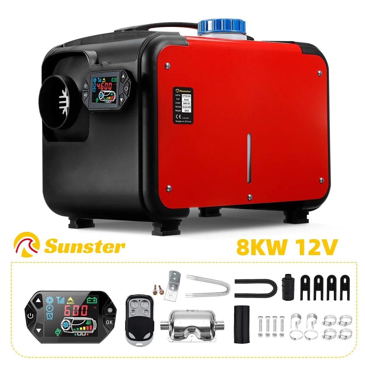 Parking air heater 8KW Diesel Air Heater All in One 12V Universal Car Parking Heater LCD Remote Control For Car Trailer Truck