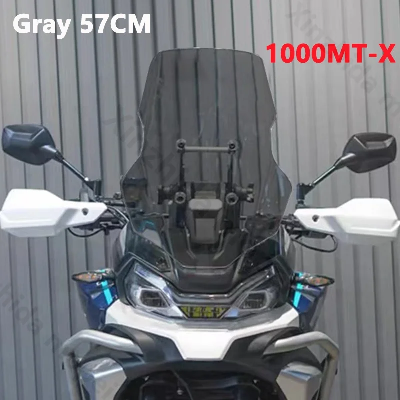 Hochwertiger 52CM/57CM Windschutz für CFMOTO 1000MT-X 1000MTX 1000 MTX Motorrad Windschutzscheibe Windabweiser Visier Grau