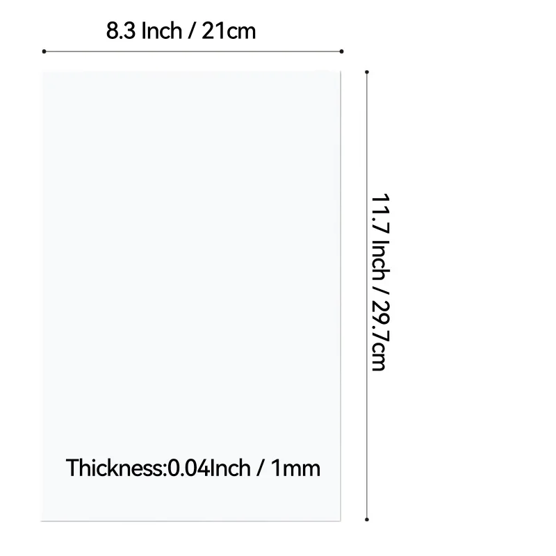 صفائح مغناطيسية بحجم A4 باللون الأبيض مقاس 8.3 × 11.7 بوصة، 5 أوراق، صفائح مغناطيسية من الفينيل المرنة، صفائح فينيل للحرف اليدوية اليدوية