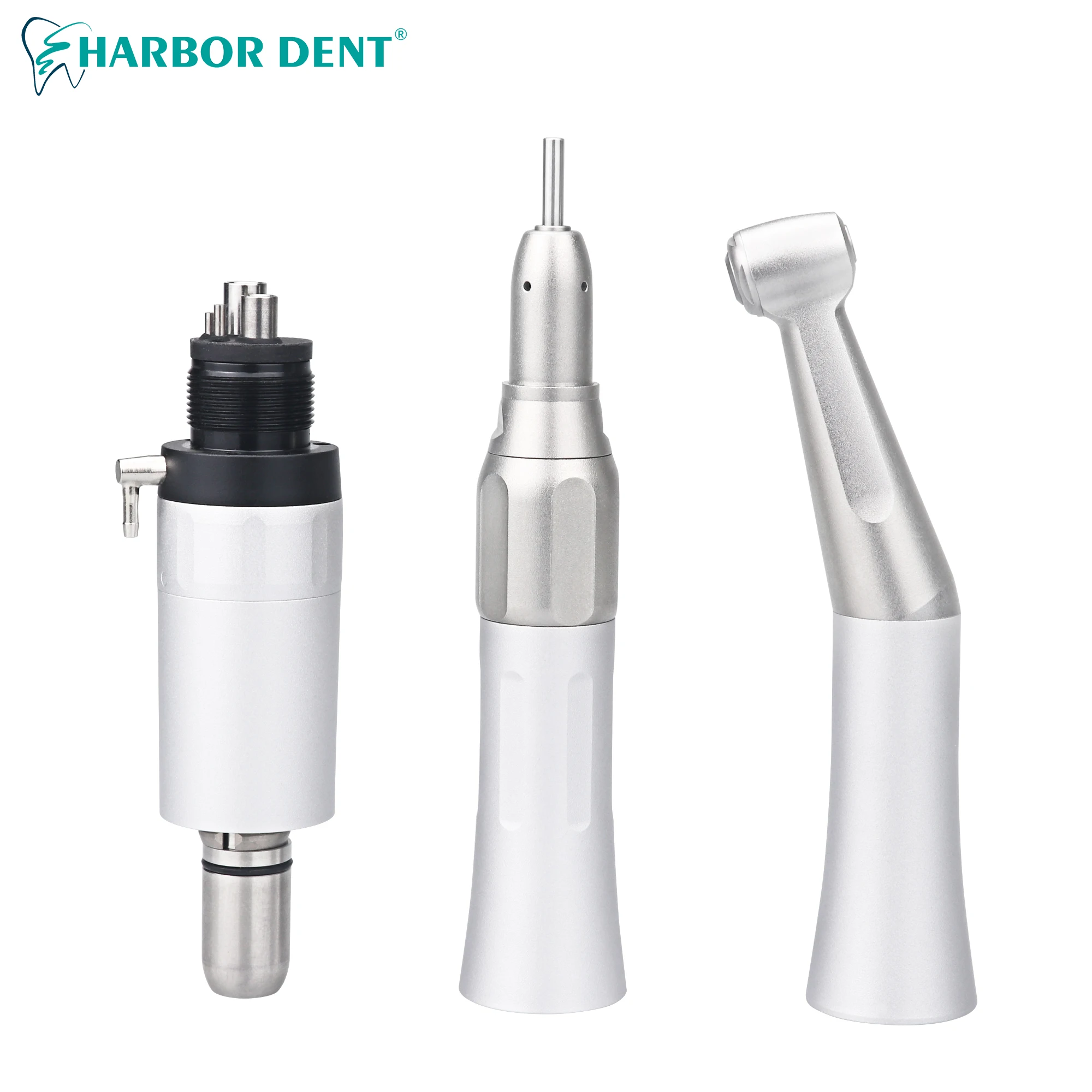 Dental Slow Speed Set FX Straight Handpiece And FX 1:1 Contra Angle Air Motor 2/4 Hole With Ball Bearing