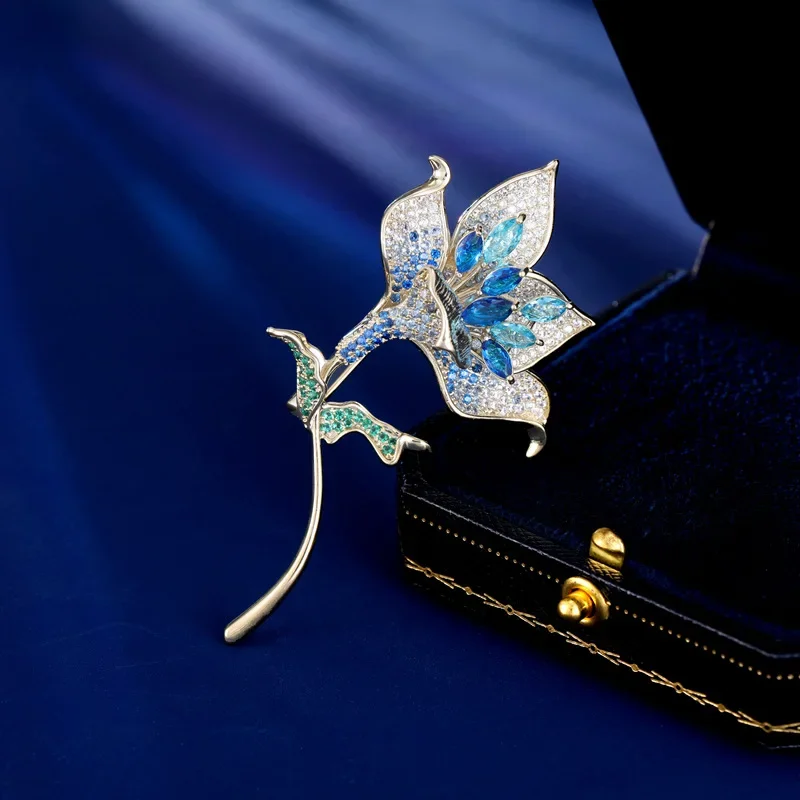 2025Новые осенние и зимние аксессуары для пальто, фиксированная одежда, броши, высококачественные броши с цветком лилии.