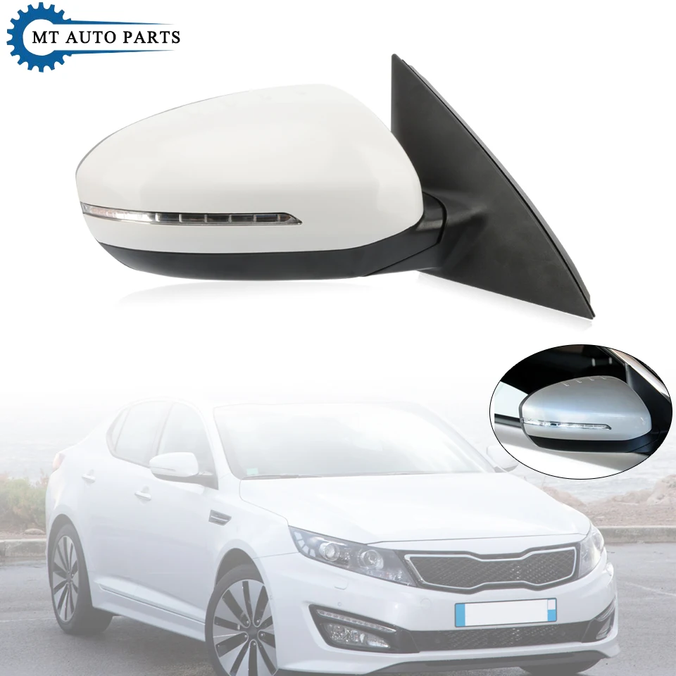 MTAP Unpainted Car Outer Rearview Side Mirror Assy For KIA Optima K5 2011-2015 Not For USA Version 8-PINS With Electric Folding