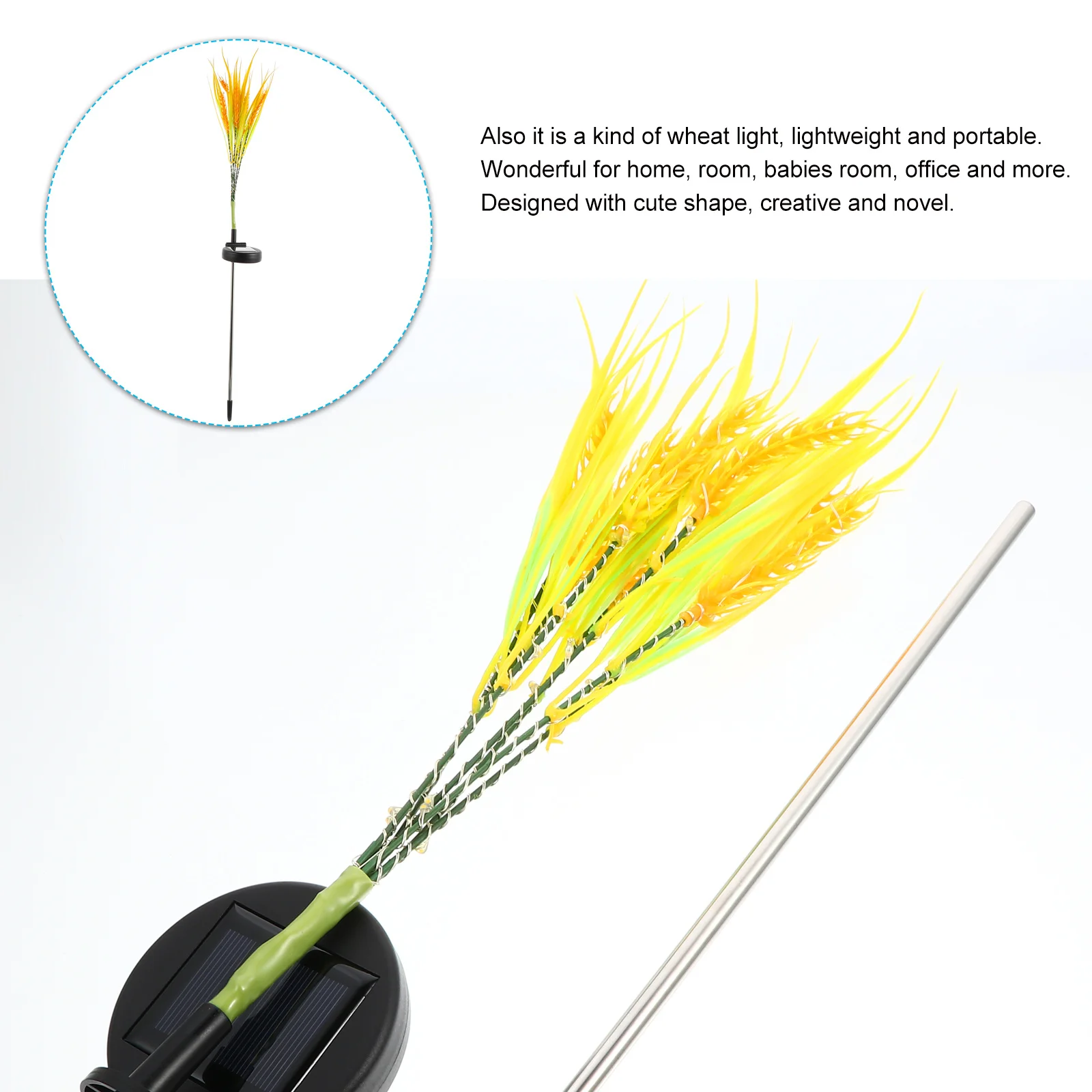 

1Pcs Wheat Lamp Solar Light Colorful LED Decorative Light for Garden Wedding Festival Wedding Night Decoration