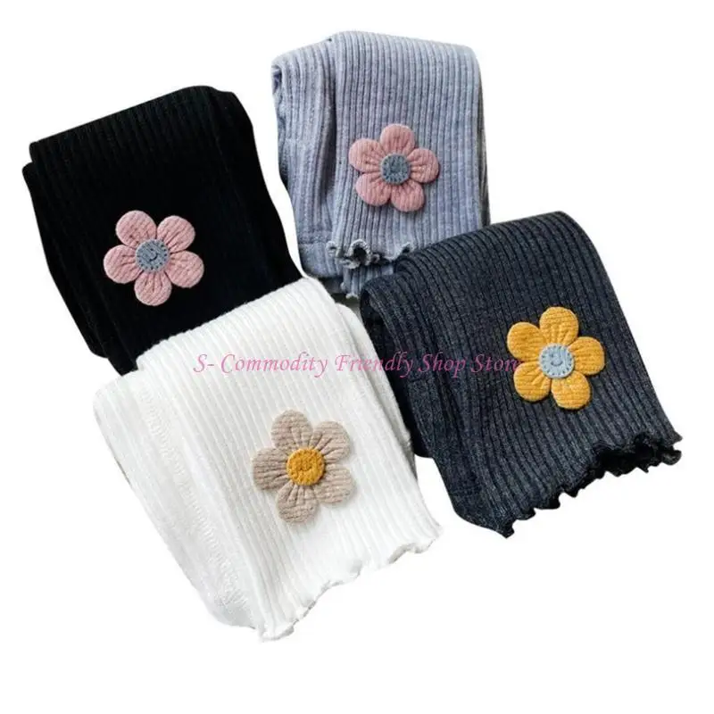 

85AE Детские хлопковые леггинсы, удобные колготки для маленьких девочек, модная повседневная верхняя одежда для маленьких брюки