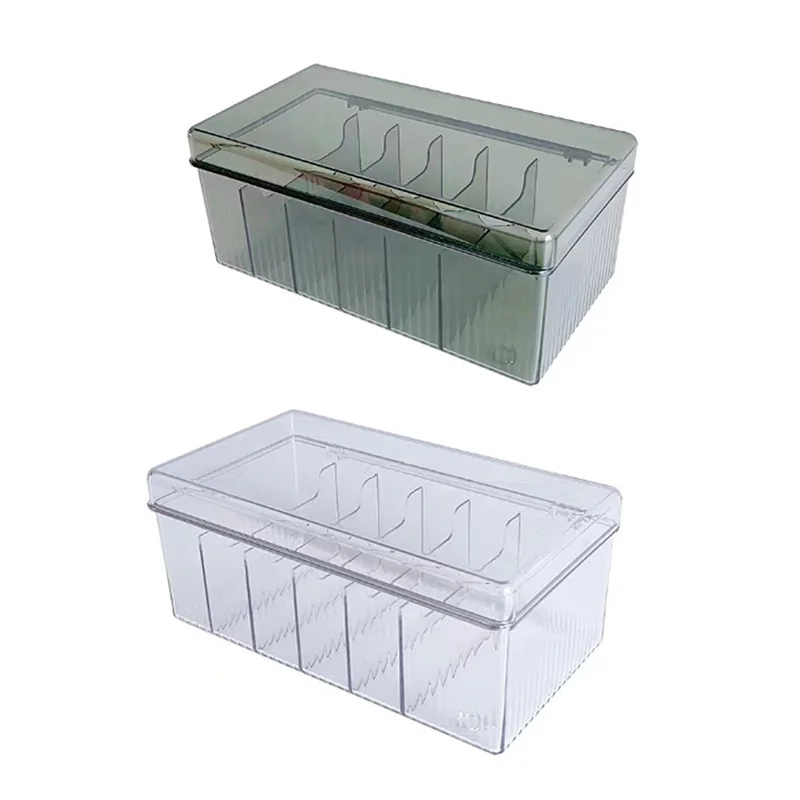 

1 PCS Plastic Cord Storage Box Cable Organizers Case With Lid For Home Office Supplies, Electronics Accessories, USB (Clear)