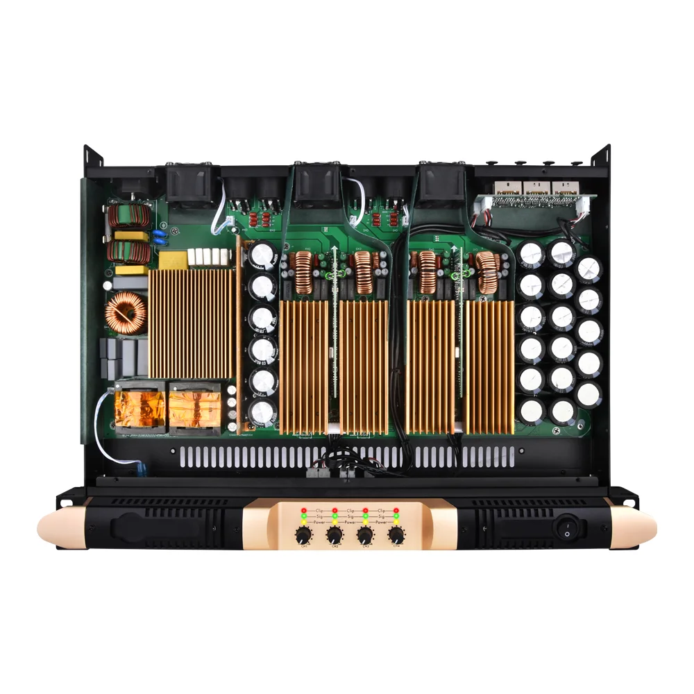 مكبر صوت احترافي ShennDare k-4100 بقوة 4x1000 واط 8 أوم ومضخم صوت 4x1600 واط 4 أوم ومكبر صوت DJ ومضخم صوت رقمي مسبق التضخيم 4 قنوات لمرحلة الكاريوكي المنزلية