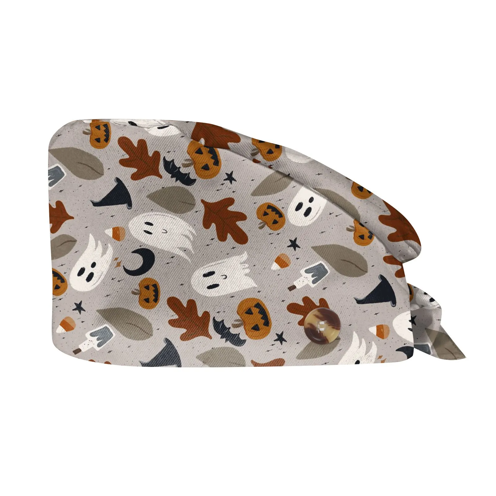 ユニセックス漫画プリントスクラブキャップ、ソフトサージカルハット、手術室ハット、女性と男性のための看護アクセサリー