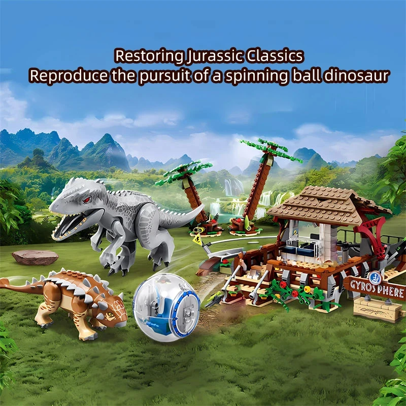 Tyrannical Tyrannosaurus Rex vs. Ankylosaurus 75941 Jurassic Series Children's Dinosaur World Model Boy Building Block Toy Gift