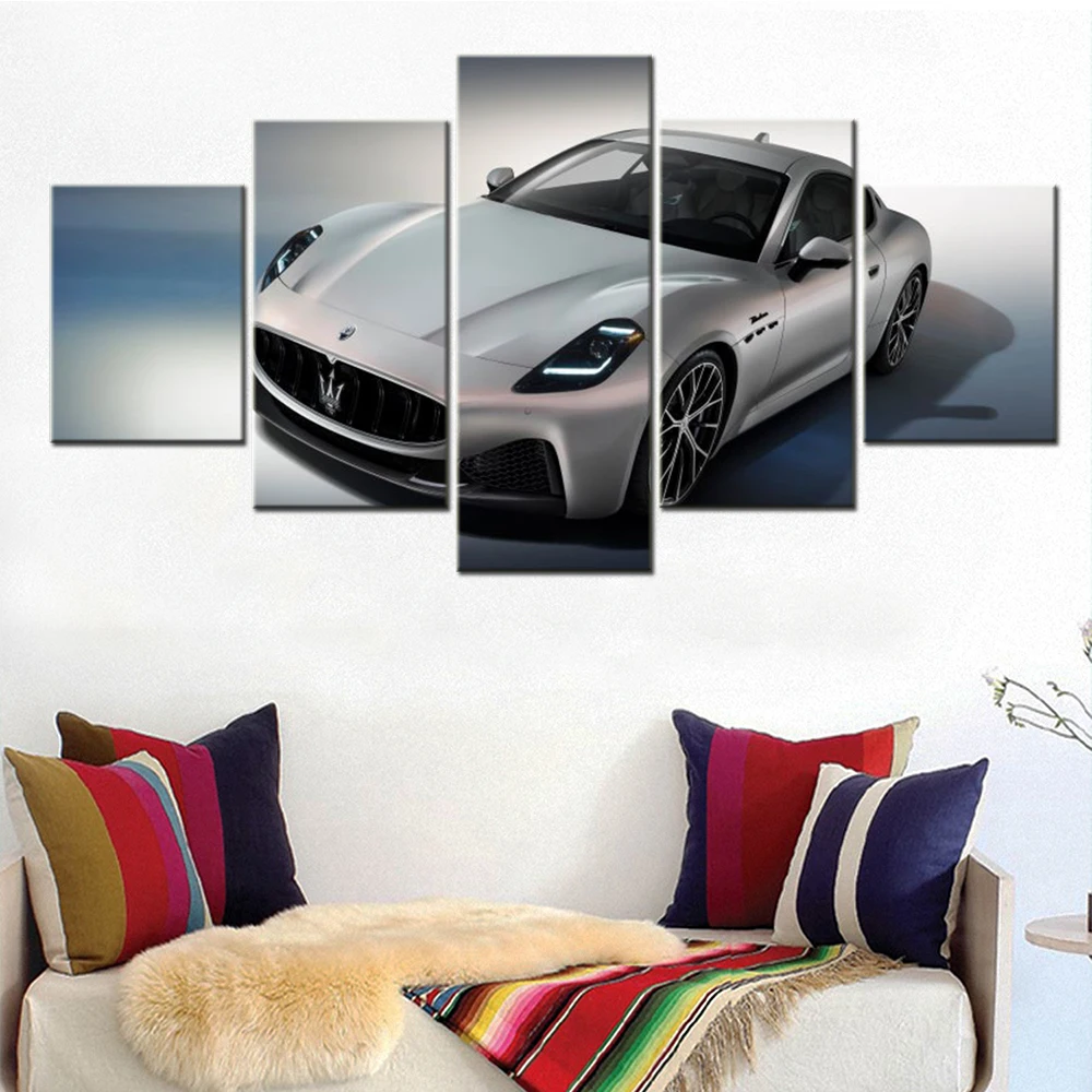 

5 Piece Canvas Wall Arts Car Poster Painting Home Decoration Accessories Sports Racing Car Modena Wallpaper Living Room Mural