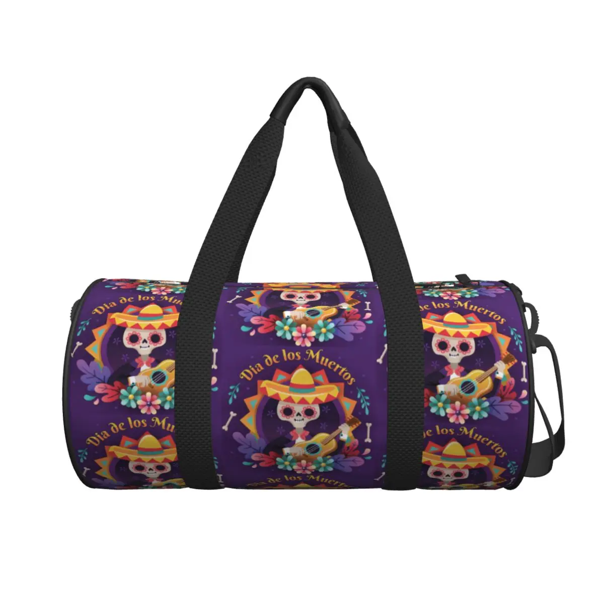 

Mexican Sugar Skulls And Flowers 15 Large Duffle Gym Bag Waterproof Duffle Travel Bags Handbags Fitness bag