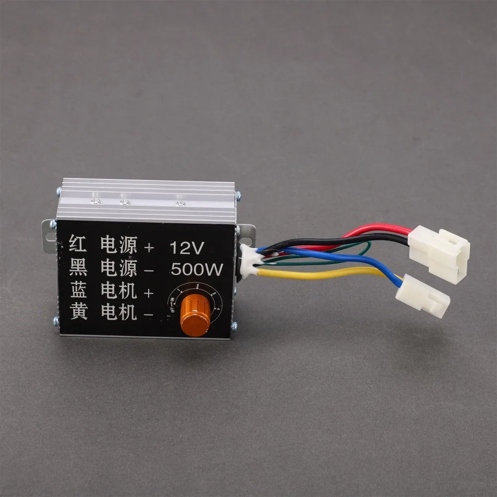 

12V 24V Electric Fertilizer Speed Controller with Switch DC Motor Speed Regulator 500W High Power DC Motor Speed Governer
