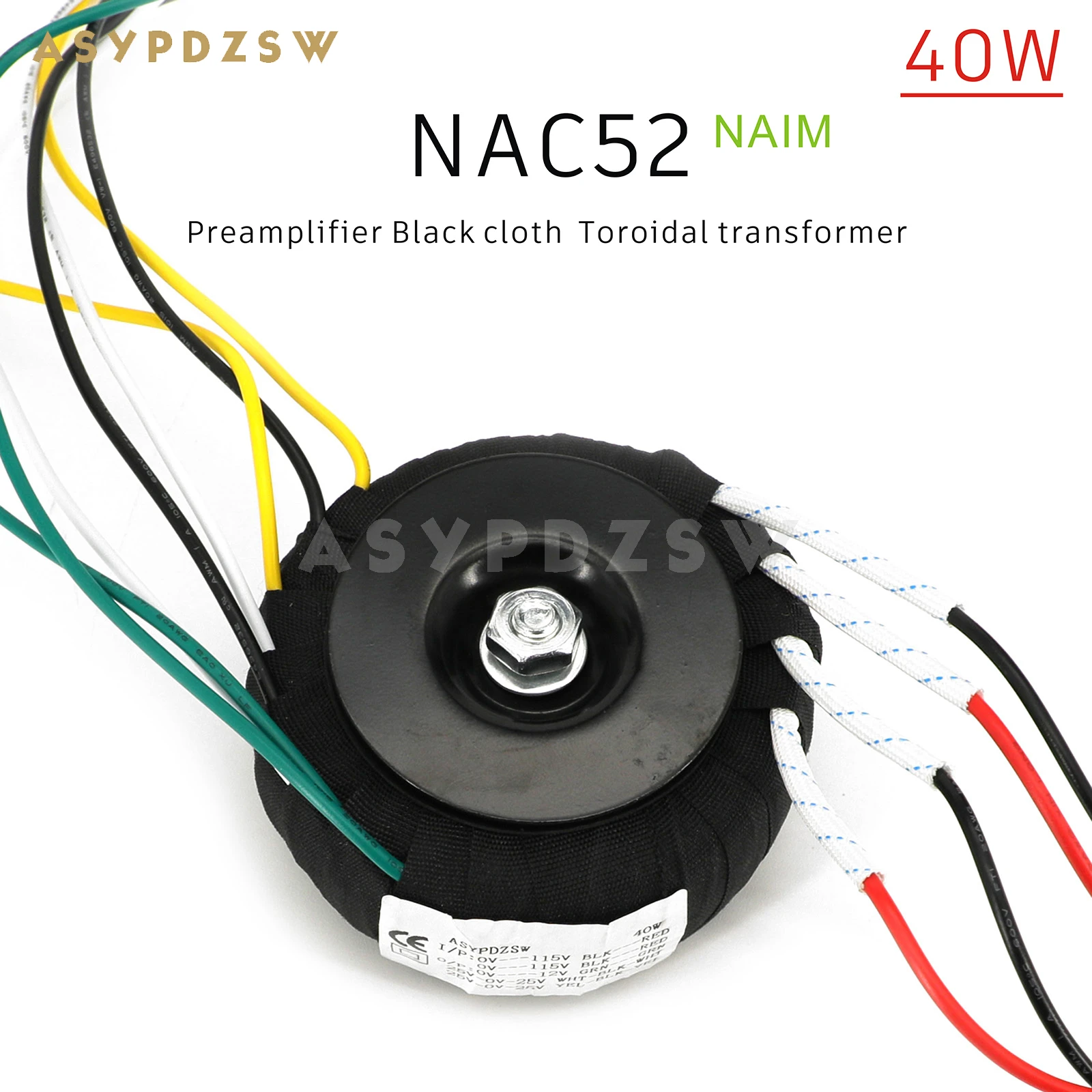 

NAC52 Dedicated HIFI Black cloth 40W OFC Pure Copper Toroidal transformer 25V--0--25Vx2+12V For NAIM NAC52 Preamplifier