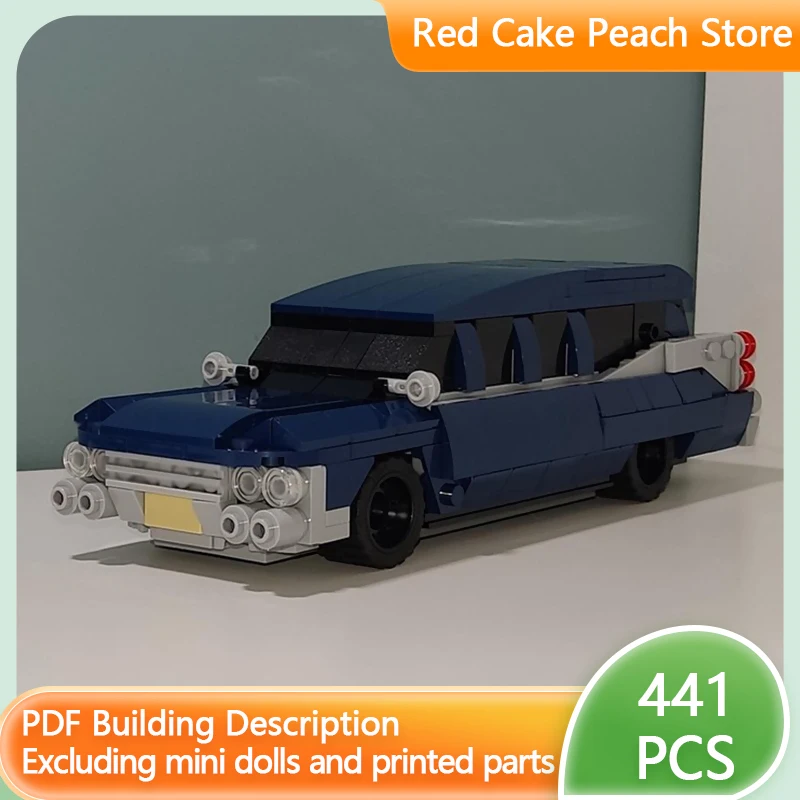 

Speed Racing Car Model MOC Building Bricks Dark Blue Hearse Modular Technology Children Holiday Gifts Assemble Toys Suit