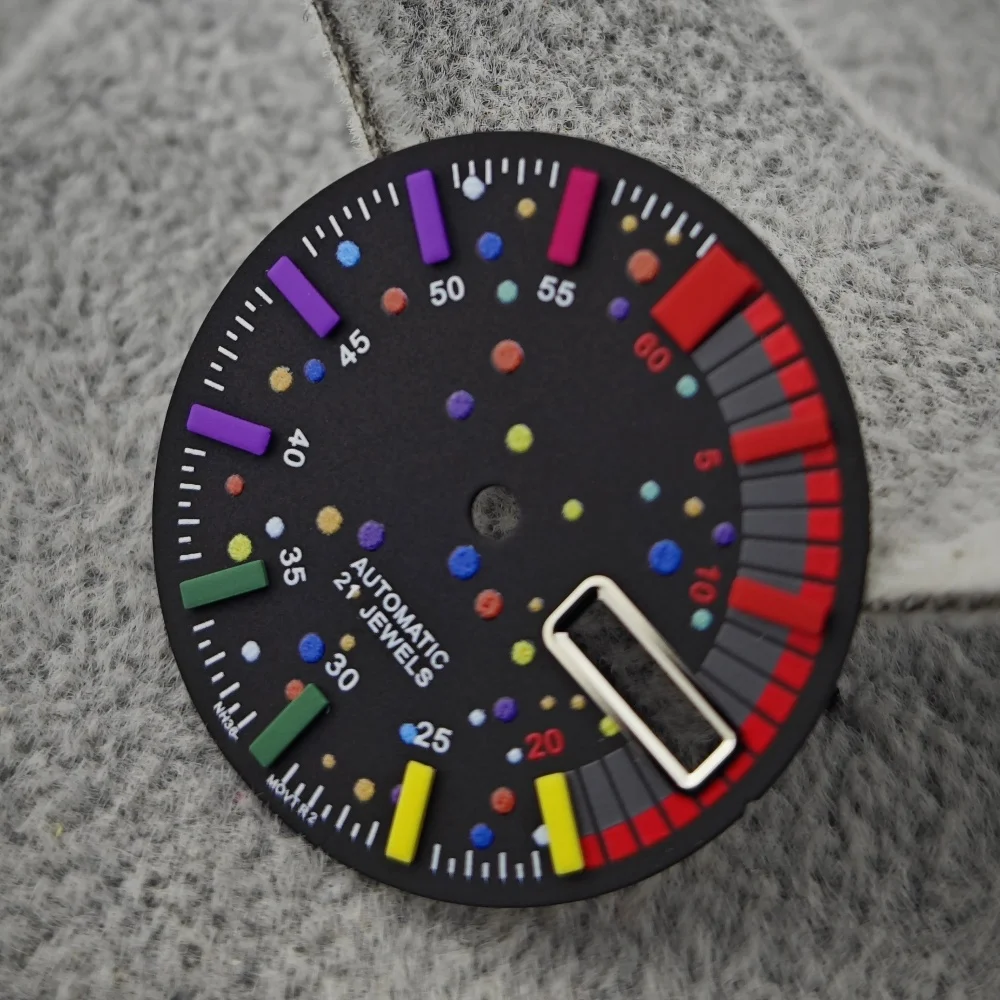 SKHousecase-Montre mécanique avec cadran coloré, surface 4R36, modification de calendrier, taille appropriée, 28.5mm, NH36