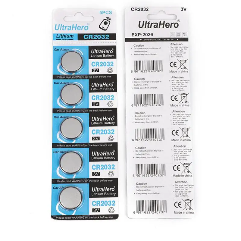 5/10PCS CR2032 CR 2032 Button Battery 3V Lithium Battery For Watch Toy Calculator Car Remote Control Button Coin Cell