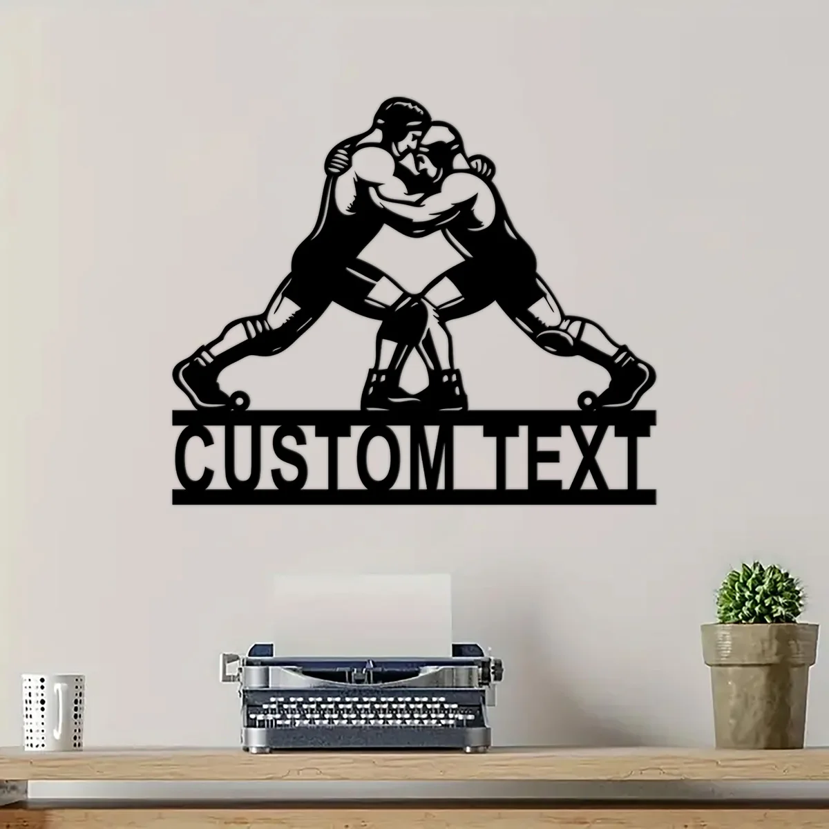 Custom Wrestling Metal Wall Art, Personalized Wrestling Sport Lover Name Sign Home Decor, Gift For Boyfriend, Wall Decoration