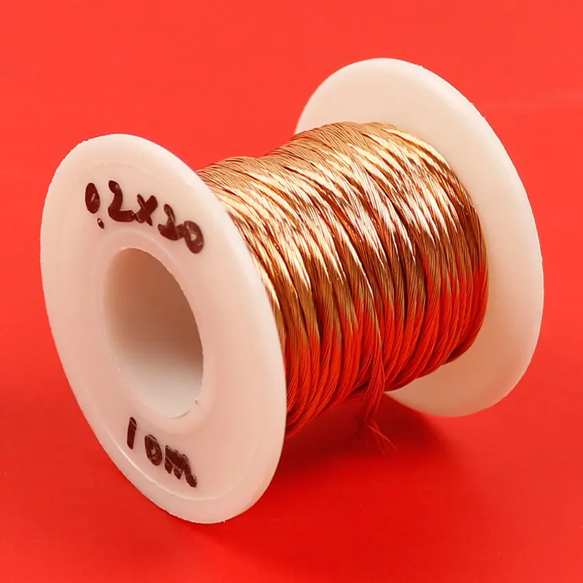 Cltgxdd 0.2x5 0.2x10 0.2x15 0.2x20 0.2x30 0.2x50 0.2x60 Strand Litz Wire 0.2mm Polyurethane Enameled Round Copper Stranded Wire