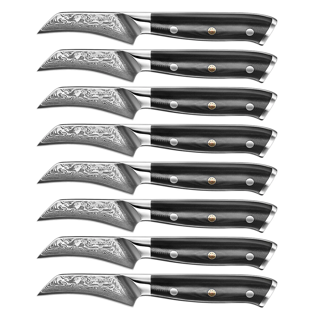 

Sunnecko Chef's Paring Peeling Knives High Carbon VG10 Damascus Steel Kitchen Knife Multipurpose Fruit Vegetable Tools Cut