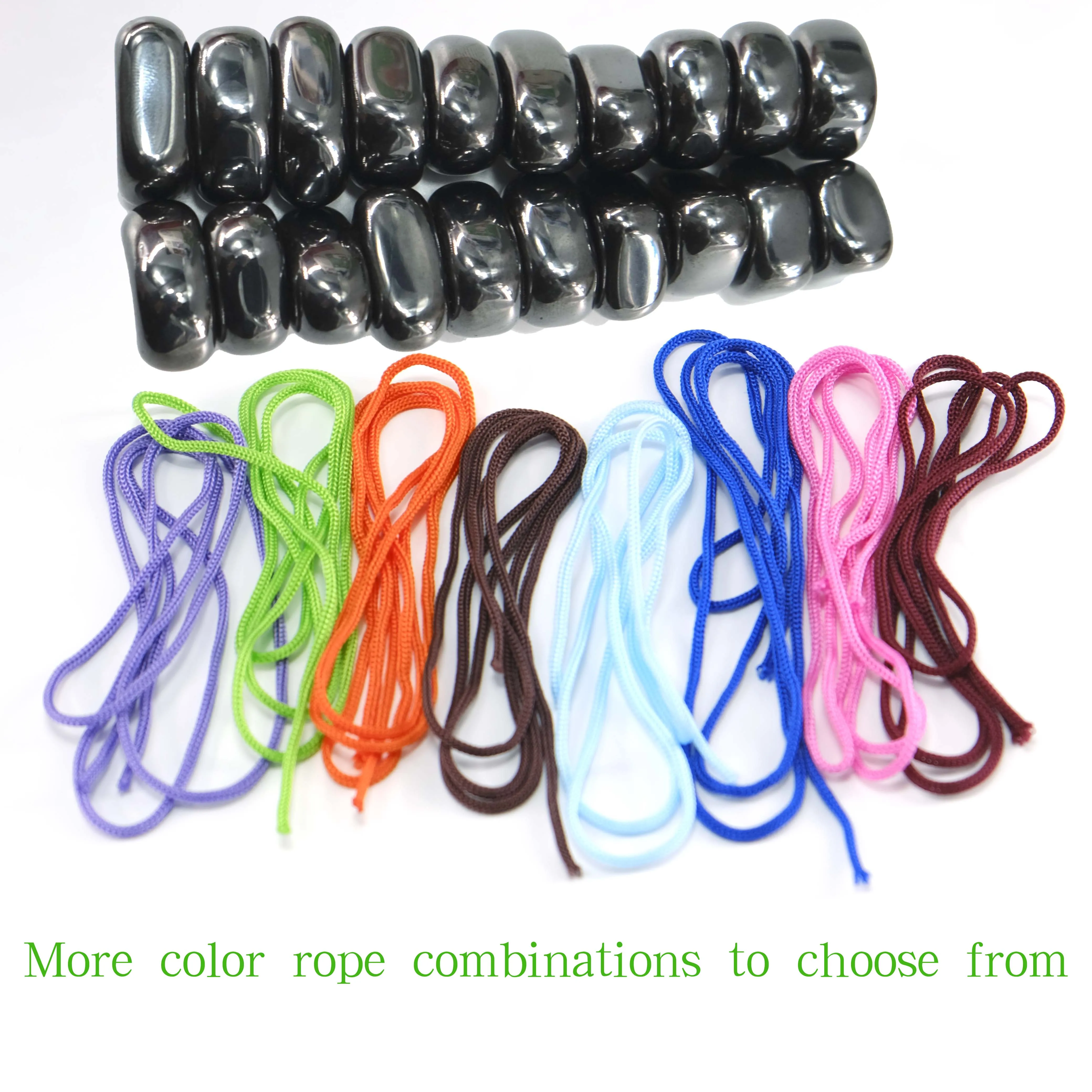 20PCS Match Color Rope Fridge Magnetic Stone Set DIY Photo Wall Irregular Black Lodestone Family Magnet Pushpin Multi Functional
