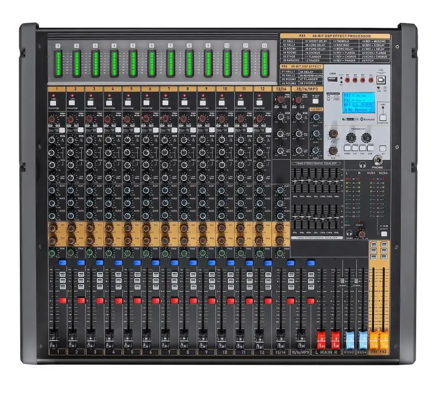 

XTUGA TFB-16 Channels Digital Mixer Music Audio Dj Mixer Console For Professional Audio Mixing Console Sound