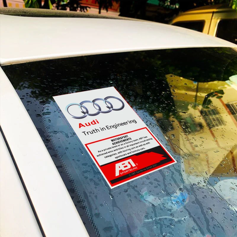 JDM Racing Windshield Electrostatic Graphic For Audi RS8 RS7 Sline S6 S5 S4 Q7 Q5 Q3 TT A7 A6 A5 A4 B9 A3 8V Tuning Accessories view 3