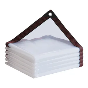 سماكة القماش المطر الشفاف البستنة القماش مقاوم للماء مانعة للمطر المظلة الشرفة المقاومة للرياح مناسبة لسيناريوهات مختلفة أفضل 8 مظلة شرفة شفافة مبيعا - رقم 1