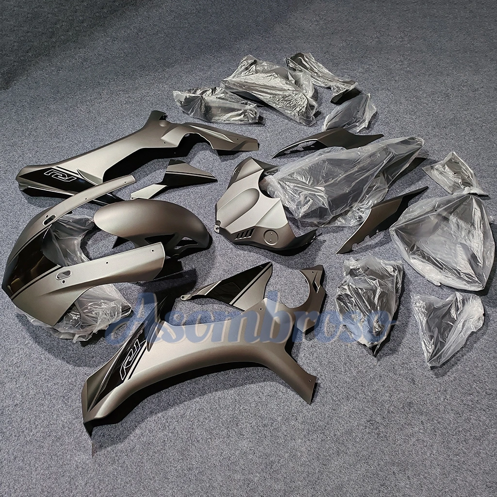 ABS Injection Fairing Kit fit for YZFR1 2015 2016 2017 2018 2019 Grey Fairings YZF-R1 15 16 17 18 19 Motorcycle  Bodywork set