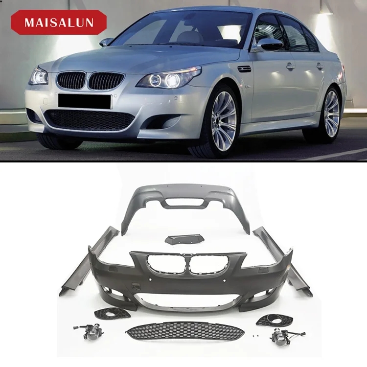 Hot Sales M5 Style Body Kits for BMW 5 Series E60  Front Rear Car Bumper Side Skirts PP Material BodyKit