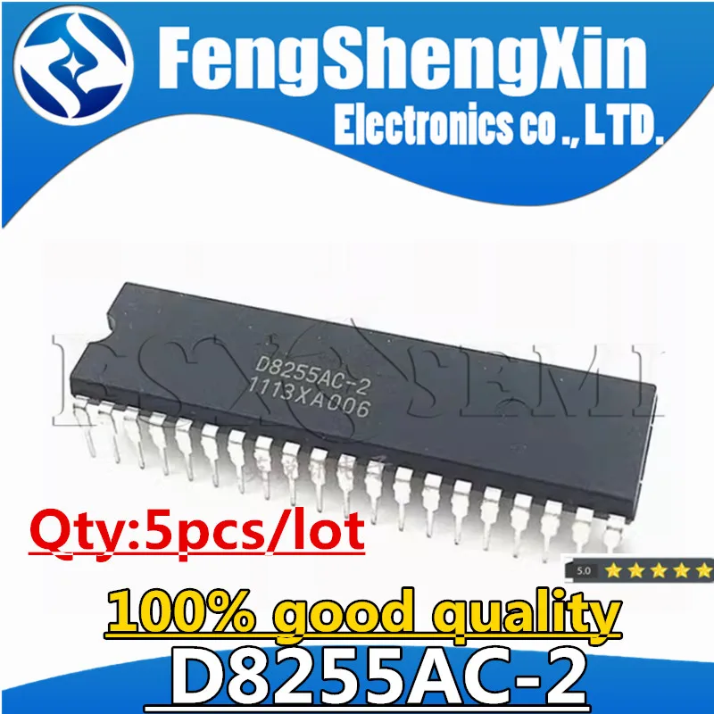 

5pcs D8255AC-2 UPD82C55AC-2 D82C55AC-2 UPD8255AC-2 DIP-40 Peripheral Interface IC