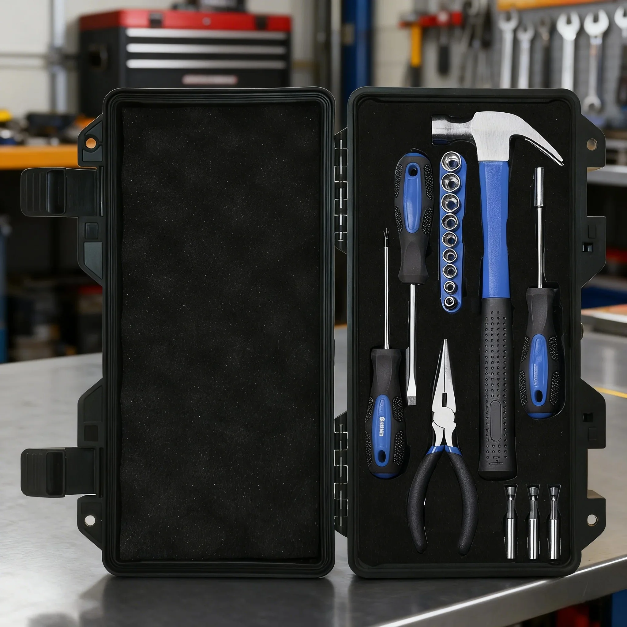 Estuche Protector Portátil de PP Rígido, Caja de Almacenamiento Impermeable y Resistente a Impactos con Inserto de Esponja para Cámara, Instrumentos, Herramientas