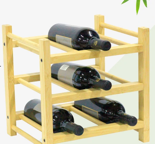 

Wine rack ornaments wine rack bamboo household small modern minimalist lattice