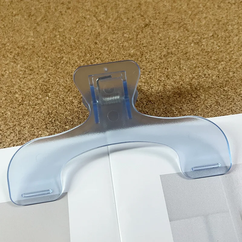 Clip de libro transparente para PC, Clip de lectura, accesorios de escritorio Kawaii fijos para evitar que el giro de página, Clips de carpeta esmerilados transparentes