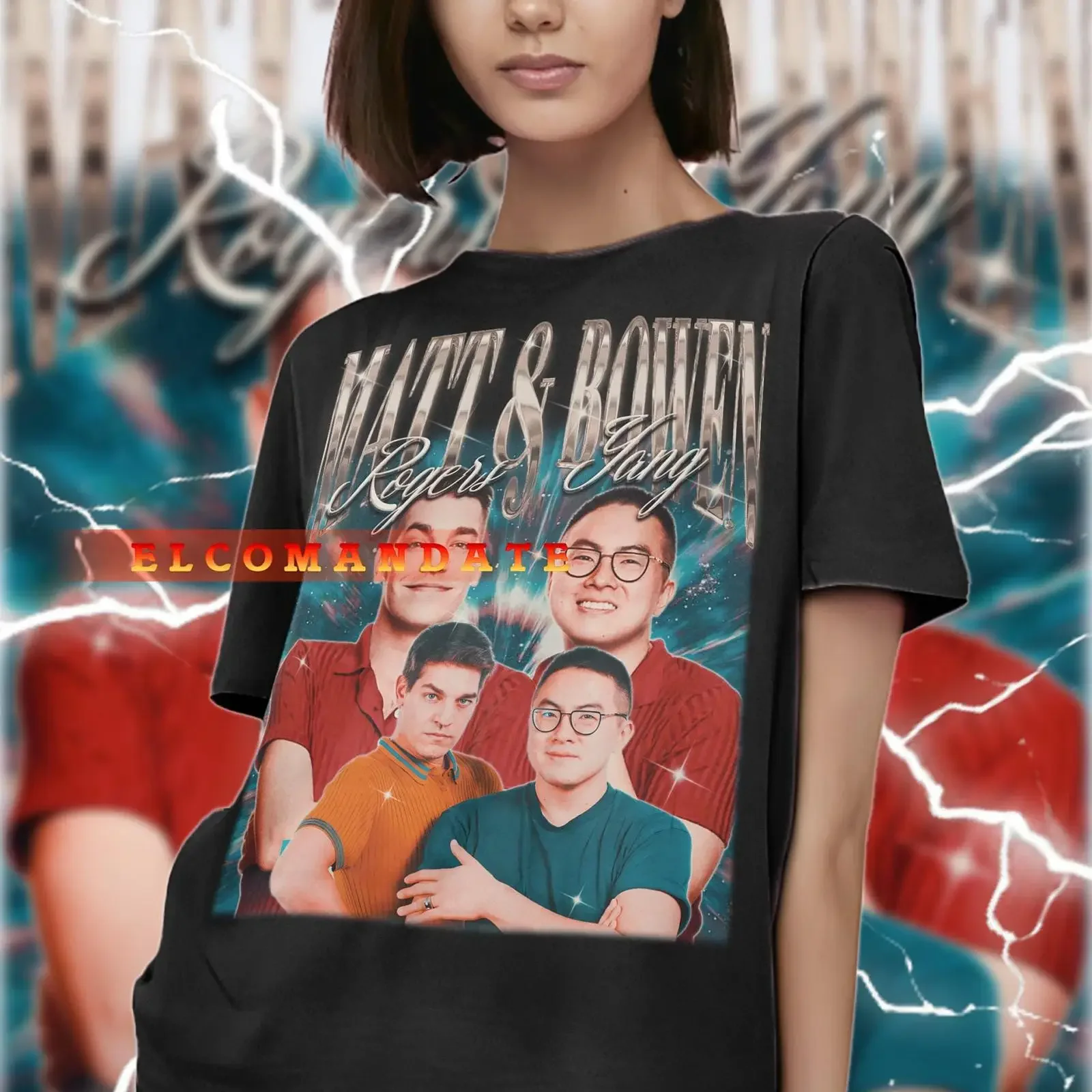 Vintage Las Culturistas Matt Rogers Bowen Yang T Shirt Comedy Podcast Pop Culture Casual Fan vintage Washed Slightly streetwear