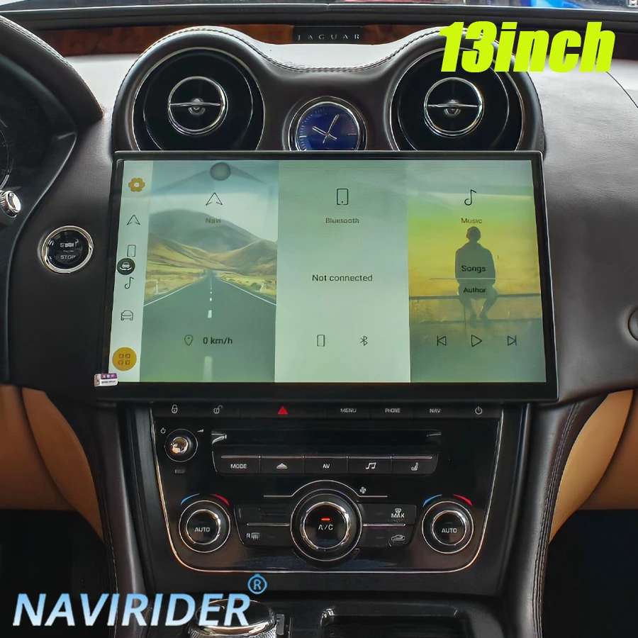 13 بوصة شاشة راديو السيارة الملاحة ل جاكوار XJ XJF X351 2010-2019 أندرويد CarPlay نظام تحديد المواقع ستيريو الوسائط المتعددة مشغل فيديو بلوتوث #1