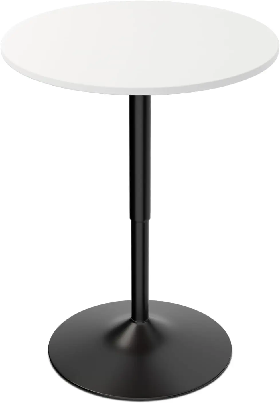 

23.5'' Round Adjustable Height Wood Bar Pub Table Adjustable Range 27.5"-36" Living Room Dining Room Bar Cocktail Table