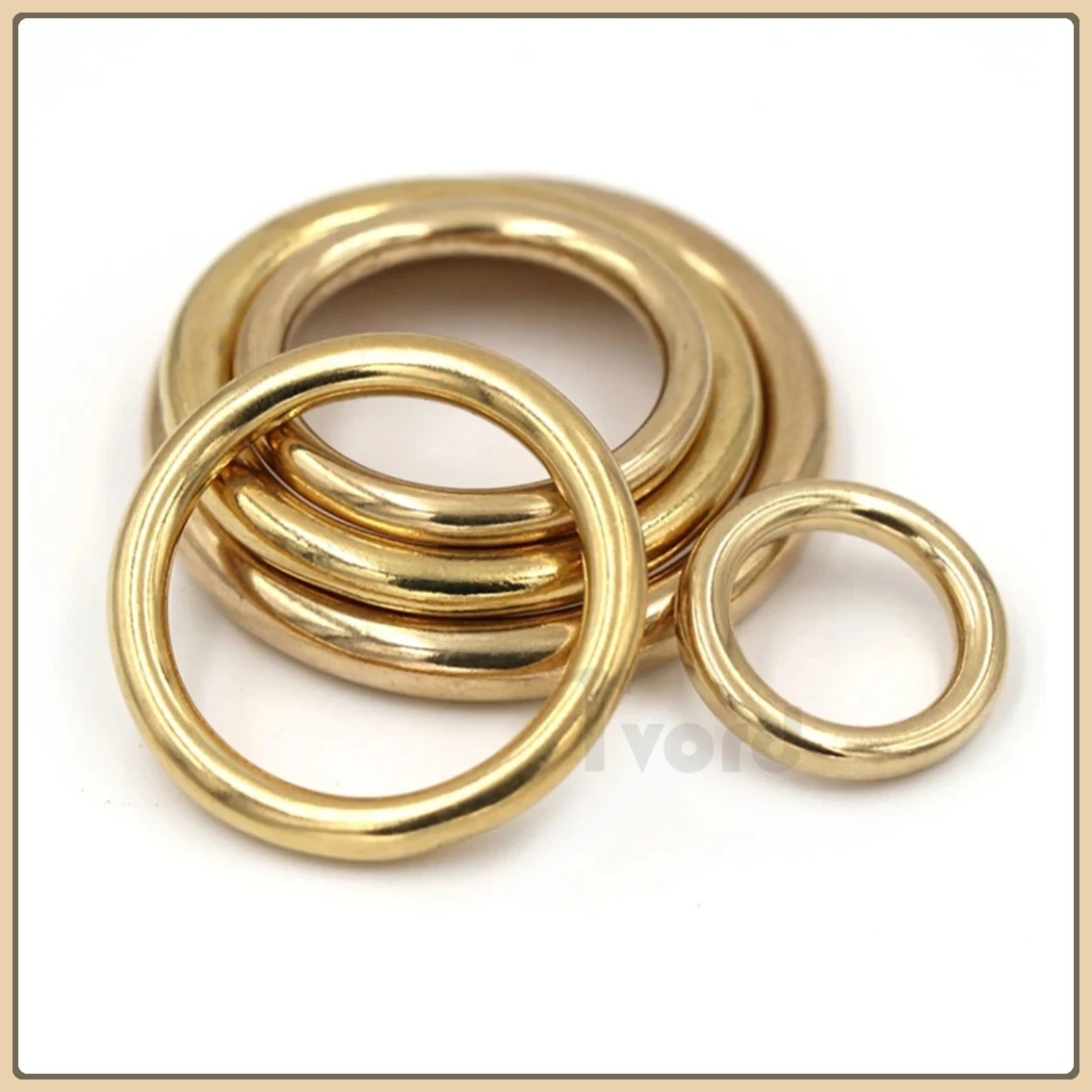 Solid Brass Round Rings O Ring OD 20-60mm  Buckle Keychain Copper Belt Hang Buckles DIY Hand Crafts Hardware Accessories