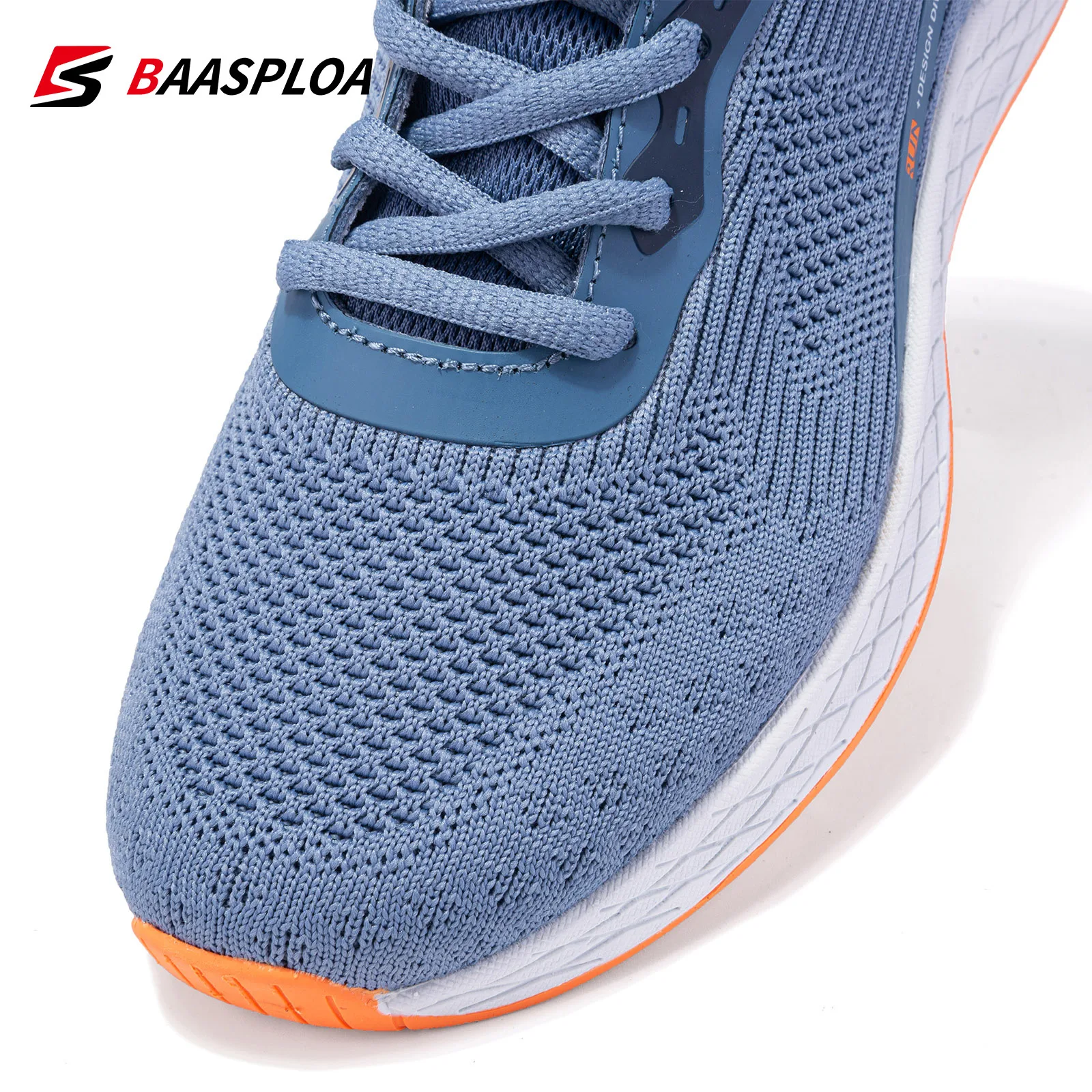 Baasploa Men Sport Shoes Mesh Breathable Casual Walking Sneakers for Men New Fashion Running Shoes Non-Slip Outdoor