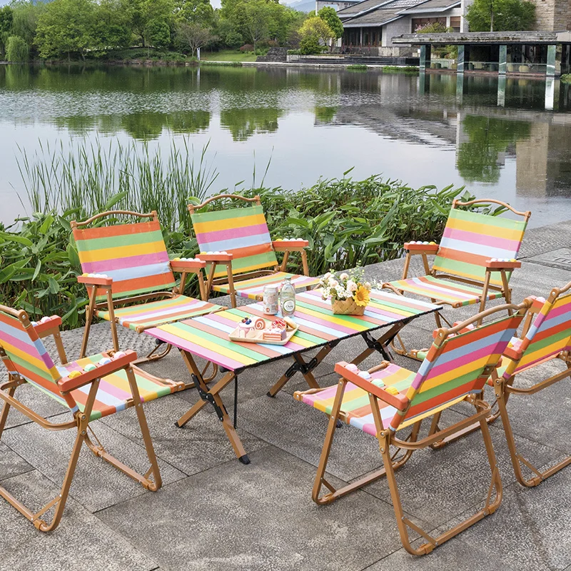 

Outdoor Picnic Camping Table Chair Tourist Folding Leisure Garden Table Chair Summer Fishing Cadeira De Praia Design Furniture